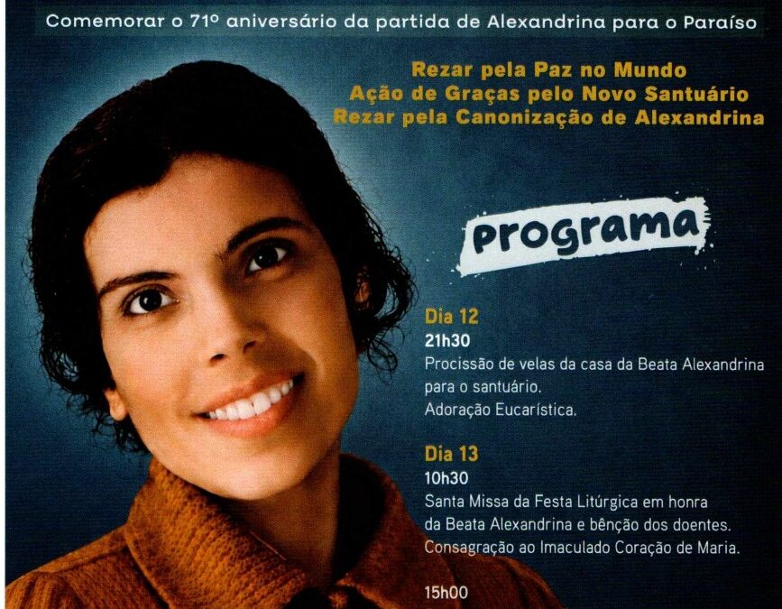 Festa em Honra da Beata Alexandrina de Balasar